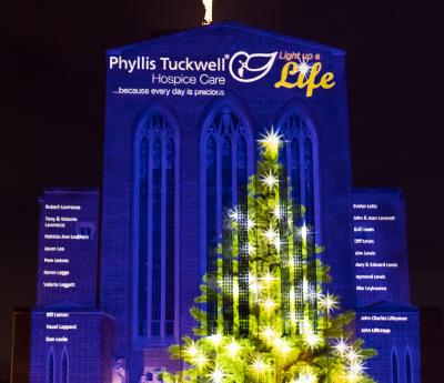 Guildford Cathedral Lights Up To Remember Loved Ones